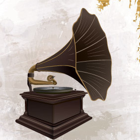 Retro Phonograph Sound - Kostenloses vector #213421