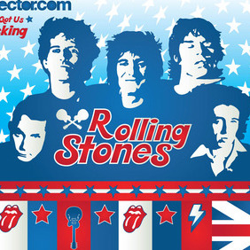 Rolling Stones Vector - vector gratuit #213531 