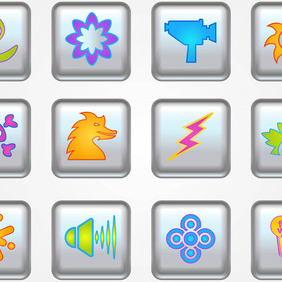 Buttons Vector Icons - Free vector #213641