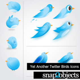 10 Vector Twitter Icons - vector gratuit #216451 