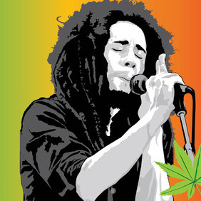 Bob Marley Vector - vector gratuit #216851 