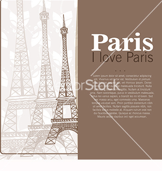 Free card to the eiffel tower vector - vector #218681 gratis