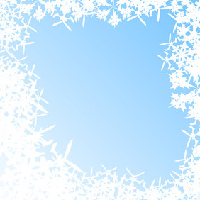 Blue Abstract Background With Snowflakes - vector gratuit #218921 