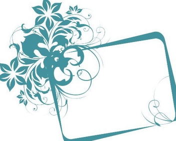 Turquoise frame - Free vector #219031