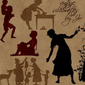 % Vintage Silhouettes - Free vector #221571