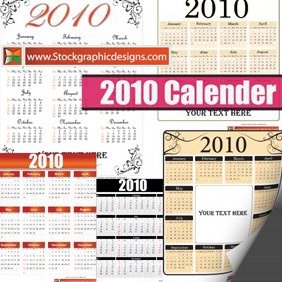 2010 Free Vector Calendar - Kostenloses vector #221881