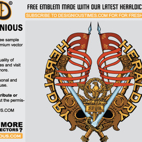 Free Vector Heraldic Emblem - vector gratuit #222611 
