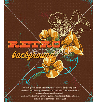 Free retro floral background vector - Free vector #223811