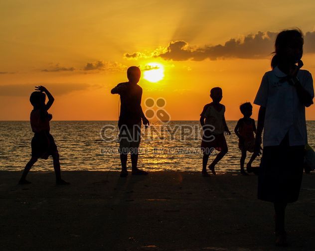 Silhouettes at sunset - Free image #271861