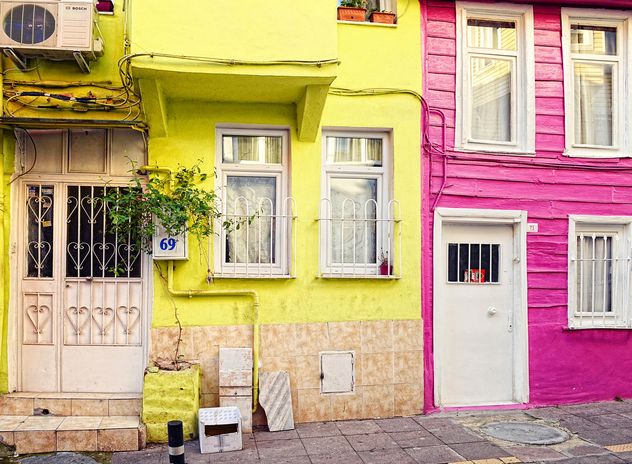 Colorful houses in street of Istanbul - Free image #272341