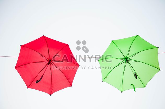 colored umbrellas hanging - image #273091 gratis