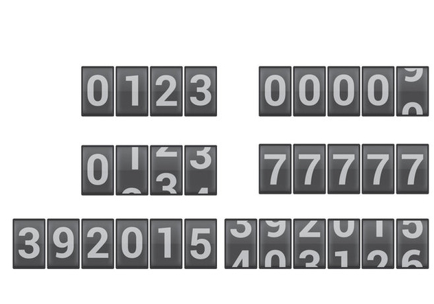 Number counter vectors - Kostenloses vector #273381