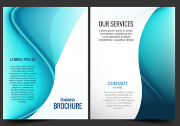 Blue business brochure - vector gratuit #274061 