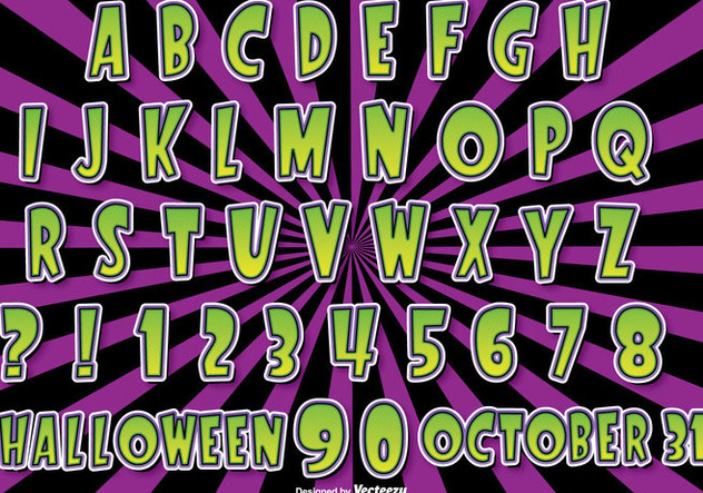Halloween Alphabet Set - Free vector #274651