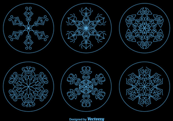 Christmas snowflakes - Free vector #275151