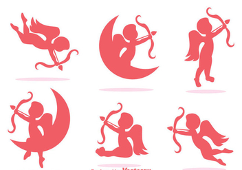 Cupid Silhouette - Free vector #275241