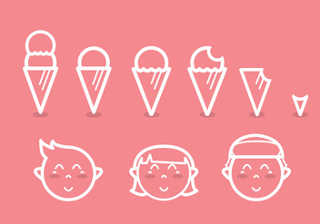 Snow Cone Cup Icon Set 2 - vector gratuit #297701 