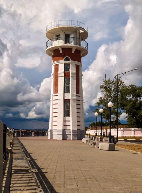 Embankment of the Amur river, lighthouse - бесплатный image #302401