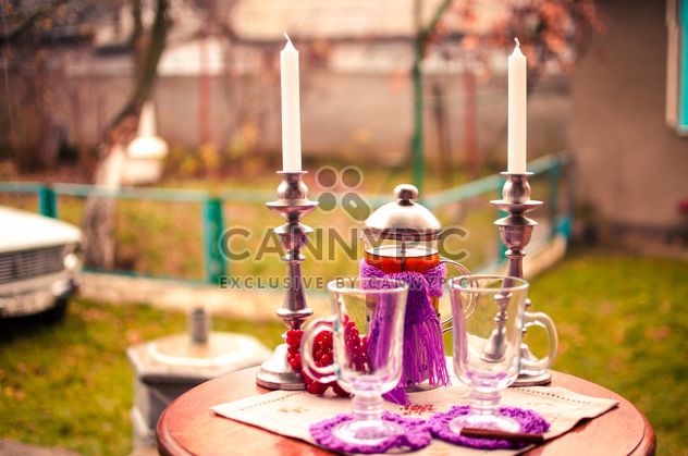 warm tea with cinnamon candles - Free image #302951