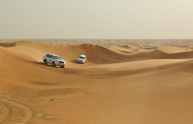 Driving on jeeps on the desert - бесплатный image #303371