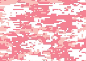 Digital Pink Camo Vector Pattern - Kostenloses vector #303671