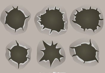 Bullet Holes On Metal Background Vectors - Kostenloses vector #303861