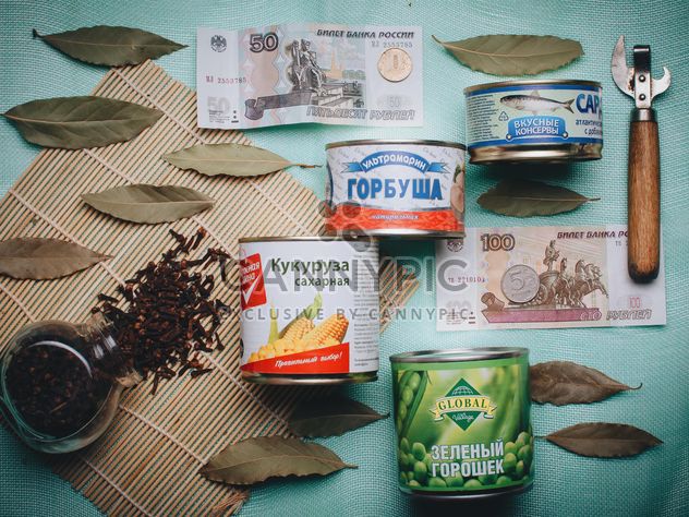 Tin cans and money - Free image #305391