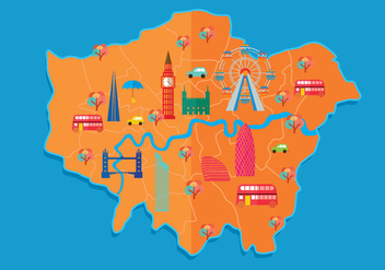 london street map - vector gratuit #305431 