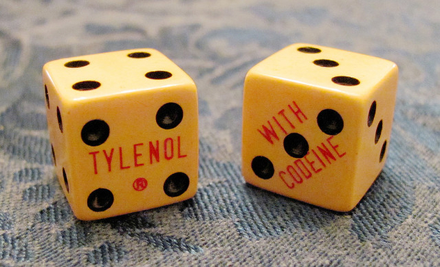 vintage doctor's swag - craps dice advertise tylenol with codeine - image #309241 gratis