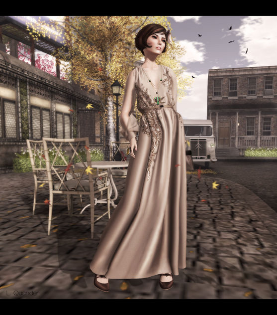 C88 August- ISON - dazzle gown, [monso] My Hair - Daisy, Ingenue :: Pickford Heels :: Coffee, LaGyo_Helen long necklace Gold & -Glam Affair - Katya - Europa 05 F - image #315781 gratis