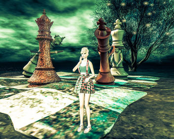 When I'm bored, I watch the chess fun alone - image gratuit #325611 