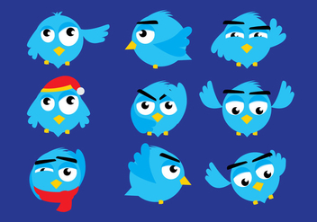 Twitter Bird Vectors - vector #327401 gratis