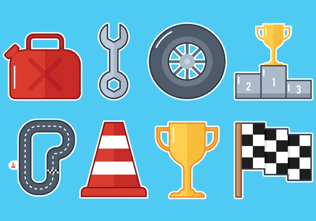 Pit Stop Icons - Free vector #327581