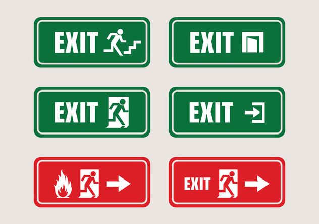 Vector Exit Sign System - Free vector #327661