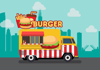 Vector Burger Truck - vector #327681 gratis