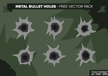 Metal Bullet Holes Free Vector Pack - Kostenloses vector #328741