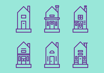 Free Townhomes Vector Icons #4 - Free vector #328811
