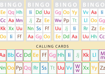 Characters Bingo Cards - Free vector #330771