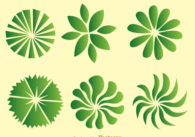 Green Trees Top View - Free vector #330791