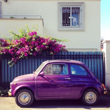 Violet Fiat 500 car - image gratuit #331861 