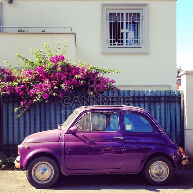 Violet Fiat 500 car - image gratuit #331861 