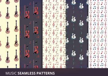 Music Seamless Patterns - Free vector #332581