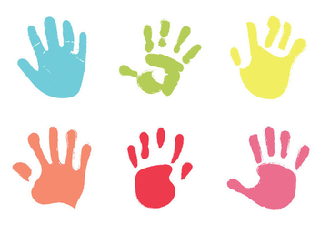 Free Baby Hand Print Vector Illustration - Kostenloses vector #333001