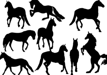 Free Horses Silhouette Vector - Free vector #333491