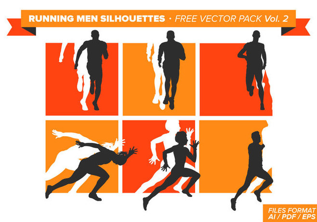 Running Men Silhouettes Free Vector Pack Vol. 2 - Free vector #333991