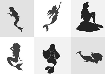 Mermaid Silhouette - Free vector #334631