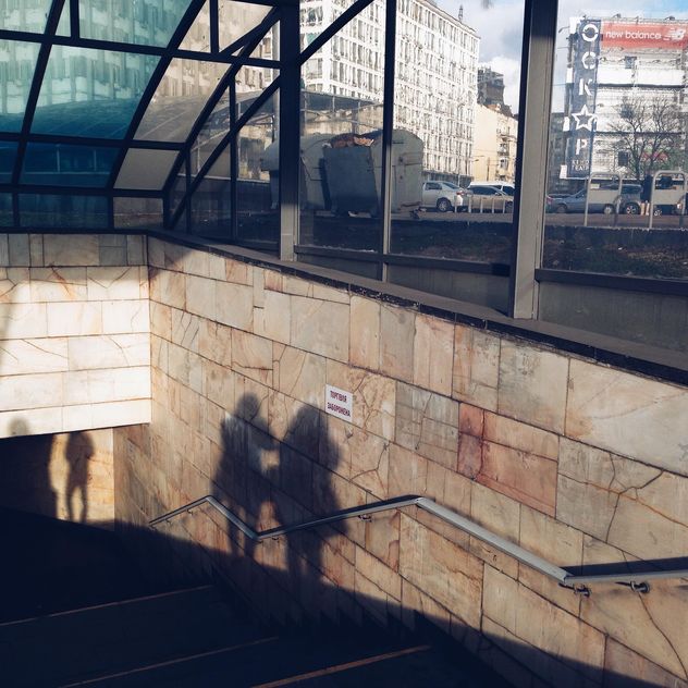 Shadows on a wall in kiev metro station - image gratuit #335111 
