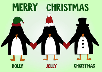 Free Penguin Christmas Vector - бесплатный vector #336041