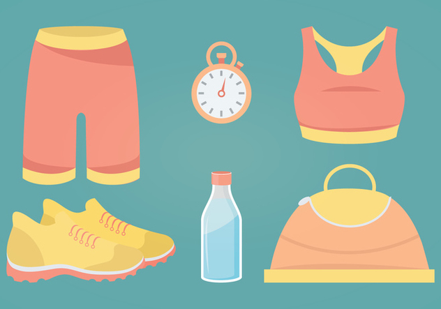 Fitness Accessories Vector Illustration - Free vector #336051