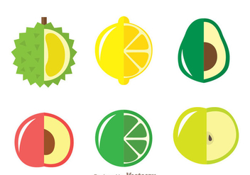 Fresh Fruits Icons - Free vector #336141